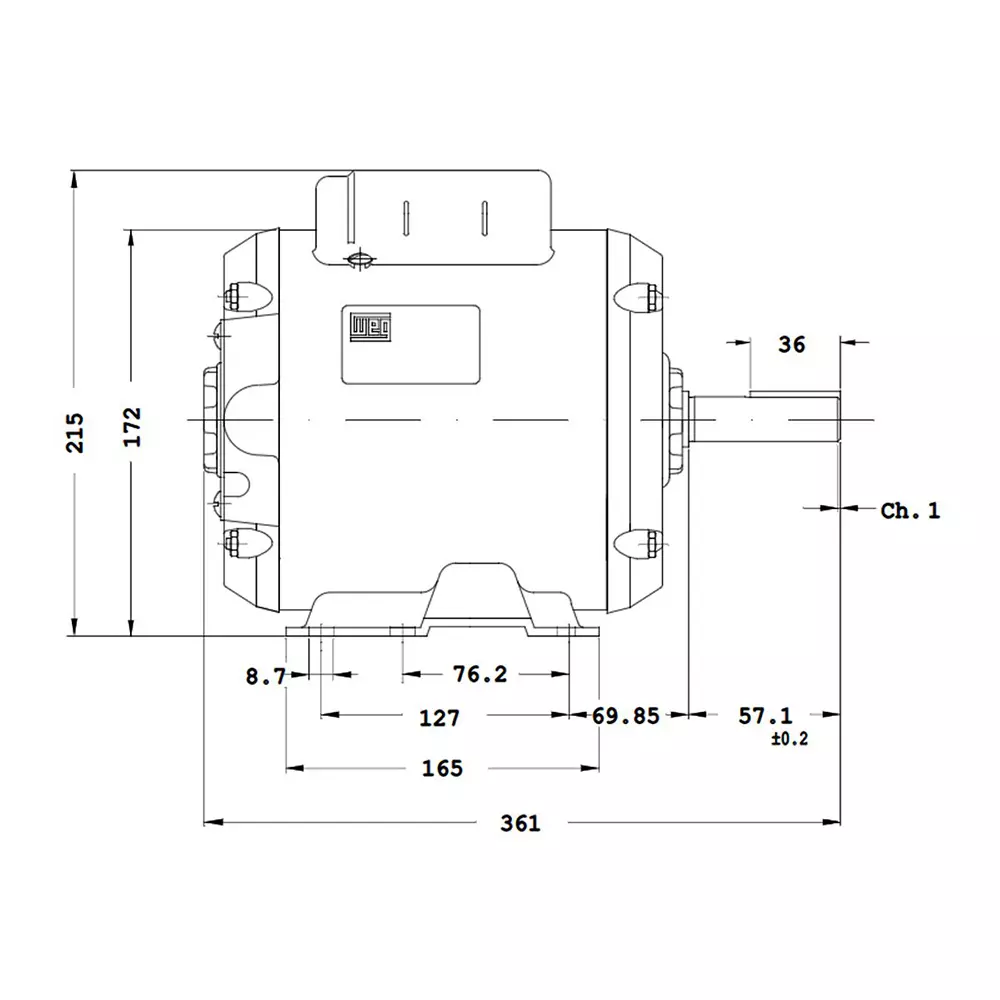 Motor Monofásico IP21 3 Cv/2 Pólos Weg